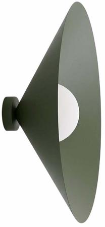 Lampa sienas Emibig Mono 1L 1881/K1L, E14, 1 x 10 W, balta krās. / zaļa krās., 50 x 50 cm