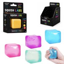 Sensorinis spaudomas žaislas Squish Labs Cube, 5 cm, (spalva/dizainas parenkami atsitiktine tvarka)