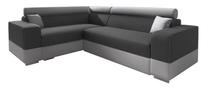 Kampinė sofa Idzczak Meble Infinity Mini M03690, pilka sp., kairinė, 256 x 186 cm x 93 cm