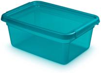 Daiktadėžė su dangčiu, daiktų saugojimo Orplast Base Store Ocean, 12.5 l, skaidri sp./mėlyna sp., 38 x 28 x 16 cm
