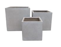 Gėlių vazonas Domoletti LT24784-1S, keramika/molis, Ø 24 cm, pilka sp.