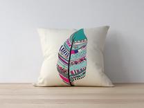 Dekoratyvinės pagalvėlės užvalkalas Mioli Decor 1053, balta sp./įvairių spalvų, 43 cm x 43 cm