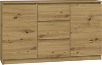 Komoda Akord Malwa, ruda sp., 75 cm x 30 cm x 120 cm