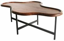 Kavos staliukas Homla Enkel, ruda sp./juoda sp., 77 cm x 118 cm x 40 cm