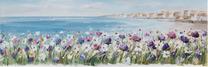 Pilt Home4you Oil Painting Flowery Coast, 150 cm x 50 cm