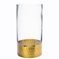 Ваза Altom Golden Honey, 20 см, прозрачный цв./золотой цв.