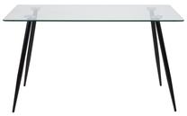Stalas Wilma, skaidri sp./juoda sp., 140 cm x 80 cm x 75 cm