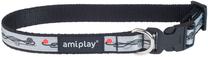 Ошейник для собак Amiplay Joy, серый цв., 350 мм