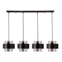 Lampa griesti Candellux Lighting Spiega 34-47182, E27, 4 x 60 W, pelēka krās. / melna krās.