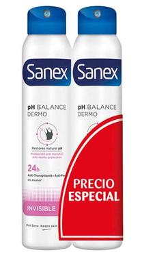 Ķermeņa dezodorants Sanex Dermo Invisible, 200 ml, 2 gab.