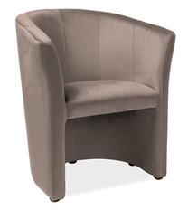Krėslas TM-1, smėlio ruda sp., 67 cm x 60 cm x 76 cm
