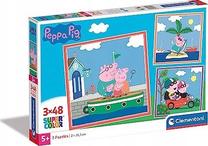 Пазл 3in1 Clementoni Super Color Peppa Pig 25293, 21 см x 20.5 см, 144 шт., многоцветный