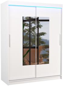 Spinta ADRK Dorrigo, balta sp., 58 cm x 150 cm x 200 cm, su veidrodžiu