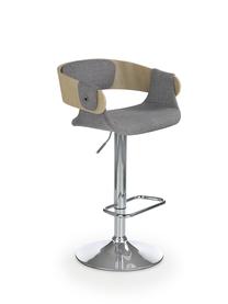 Valgomojo kėdė H79 V-CH-H/79#, buko sp./pilka sp., 50 cm x 54 cm x 86 - 107 cm