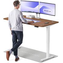 Arvutilaud reguleeritava kõrgusega Desktronic HomePro, 160 cm x 80 cm, 61 - 125.5 cm, valge v./pähklipuud v.