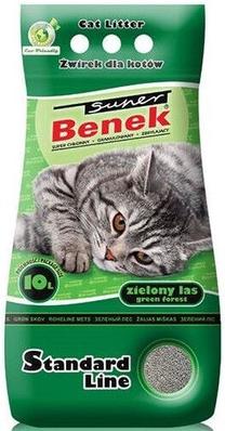 Kačių kraikas Super Benek Standard Line Green Forest, bentonitas, 10 l