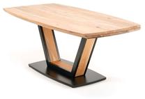 Valgomojo stalas MC Akcent Maverick V, akacijų sp./juoda sp., 220 cm x 100 cm x 77 cm
