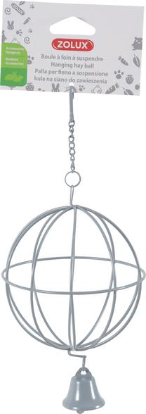 Siena turētājs grauzēju būriem Zolux Hanging Ball, 10 cm x 10 cm, pelēka krās.