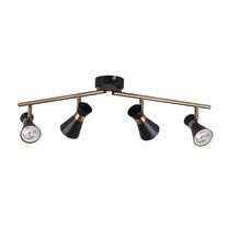 Lampa griesti Kanlux Mileno 29118, GU10, 4 x 10 W, melna krās. / melna krās.