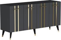 Spintelė Kalune Design Asel 475OLV1743, antracito sp./aukso sp., 40 cm x 150 cm x 80 cm