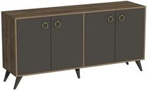 Консольный стол Kalune Design Silver, антрацитовый цв./ореховый цв., 160 см x 42 см x 75 см