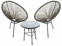 Lauko baldų komplektas Masterjero Mexico, rudas, 2 vietų