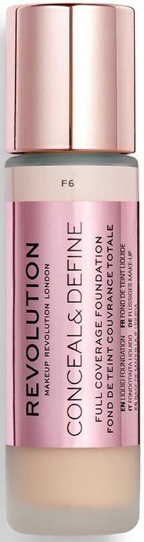 Skystas makiažo pagrindas Makeup Revolution London Conceal & Define, f6, 23 ml