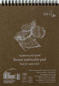 Piešimo popierius Smiltainis Watercolor Pad, A5, 280 g/m², ruda sp., 21 cm x 14.8 cm, 20 lapų vnt.