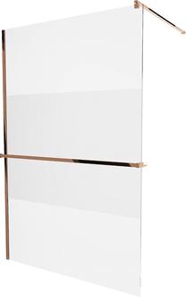 Dušo sienelė Mexen Kioto+ Walk-In, 110 cm x 200 cm, rausvojo aukso sp./grūdintas
