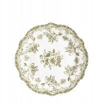Lėkštė desertinė Homla Lourry, 19 cm x 19 cm, balta sp./žalia sp.