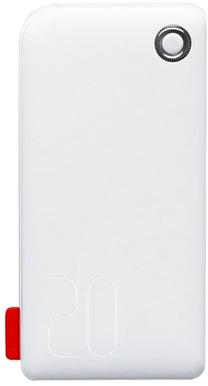 Lādētājs-akumulators (Power bank) Benks, 20000 mAh, balta krās.
