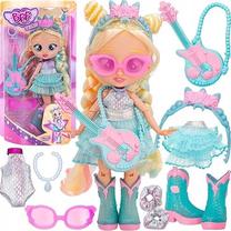 Lelle ar aksesuāriem Cry Babies BFF Talents Stella, 20 cm, zila krās.