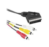 Vads Hama SCART, RCA x 3, 1.5 m, melna krās.