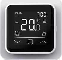 Programmējams apkures termostats THERMOVAL TVT 40 CB WiFi, iebūvējams sienā, balta krās., 8.6 cm, 5 - 40 °C