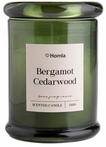 Žvakė, aromatinė Homla Mael Bergamot & Cedarwood, 140 g, žalia sp.