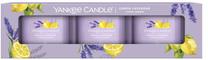 Žvakė, aromatinė Yankee Candle Lemon Lavender, 15 h, 0.037 g, 3 vnt., balta sp./violetinė sp.