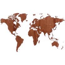 Деревянный пазл VLX MiMi Innovations Wooden World Map Exclusive 425843, 130 см x 78 см, 34 шт., коричневый цв.