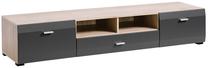 ТВ стол Clif, дубовый цв./графитовый цв., 180 см x 45 см x 34 см