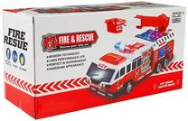 Žaislinė gaisrinė mašina Fire & Rescue Red/White, balta sp./raudona sp.
