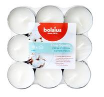 Žvakė, arbatinė Bolsius Fresh Cotton, 4 h, 18 vnt., balta sp.