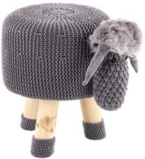 Pufas Dolly 1, pilka sp., 35 cm x 35 cm x 28 cm