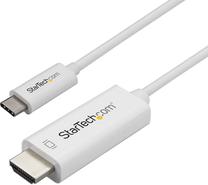 Adapteris StarTech USB-C to HDMI CDP2HD1MWNL USB-C, HDMI, 1 m, balta krās.
