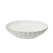 Gili lėkštė pietų Home4you Shell, 20 cm x 20 cm x 4.5 cm, aukso sp./balta sp.