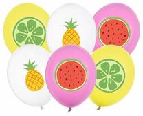 Õhupallide komplekt ümmargune PartyDeco Fruits, mitmevärviline, 6 tk