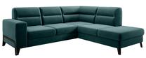 Kampinė sofa Cassara Velvetmat 38, tamsiai žalia sp., dešininė, 237 x 277 cm x 100 cm