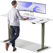 Datorgalds regulējams augstums Desktronic HomePro, 200 cm x 80 cm, 63 - 128 cm, balts krās./zaļa krās.