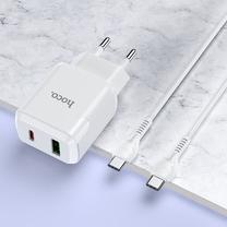 Telefono įkroviklis Hoco N5 USB Quick Charge 3.0 + PD 20W (3.1A) + Type-C-Lightning, 100 cm, 20 W