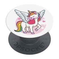 Pop socket laikiklis PopSockets PopGrip Basic Unicorn, balta sp./rožinė sp.