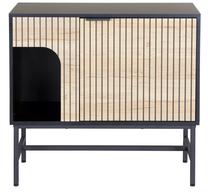 Komoda Mago K3, ruda/juoda, 40 cm x 80 cm x 75 cm