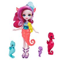 Кукла - фигурка Mattel Enchantimals Enchantimals Sedda Sea Horse & Family, 15 см, многоцветный